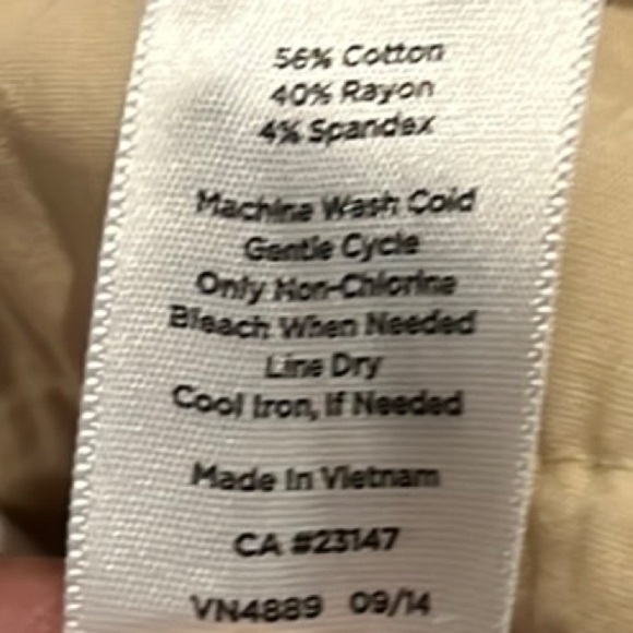 Talbots Newport White Cotton Rayon Blend Pants size 10 - Picture 13 of 13